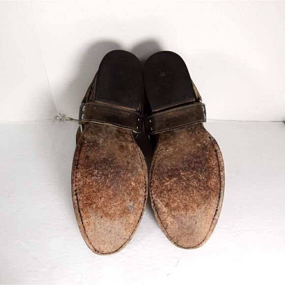 FREEBIRD BY STEVEN WOMEN'S SANTIAGO SIZE 6 Gray ANKLE DISTRESSED HARNESS  BOOTS - Picture 13 of 14